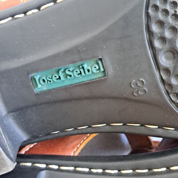 Josef Seibel Tonga 25 Brown Leather Strap Sandals Women’s 39 US 8.5 Gladiator - Picture 8 of 13